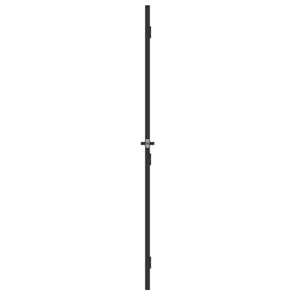 Ușă de interior negru 76x201,5 cm sticlă securiz./aluminiu slim - 3 | YEO