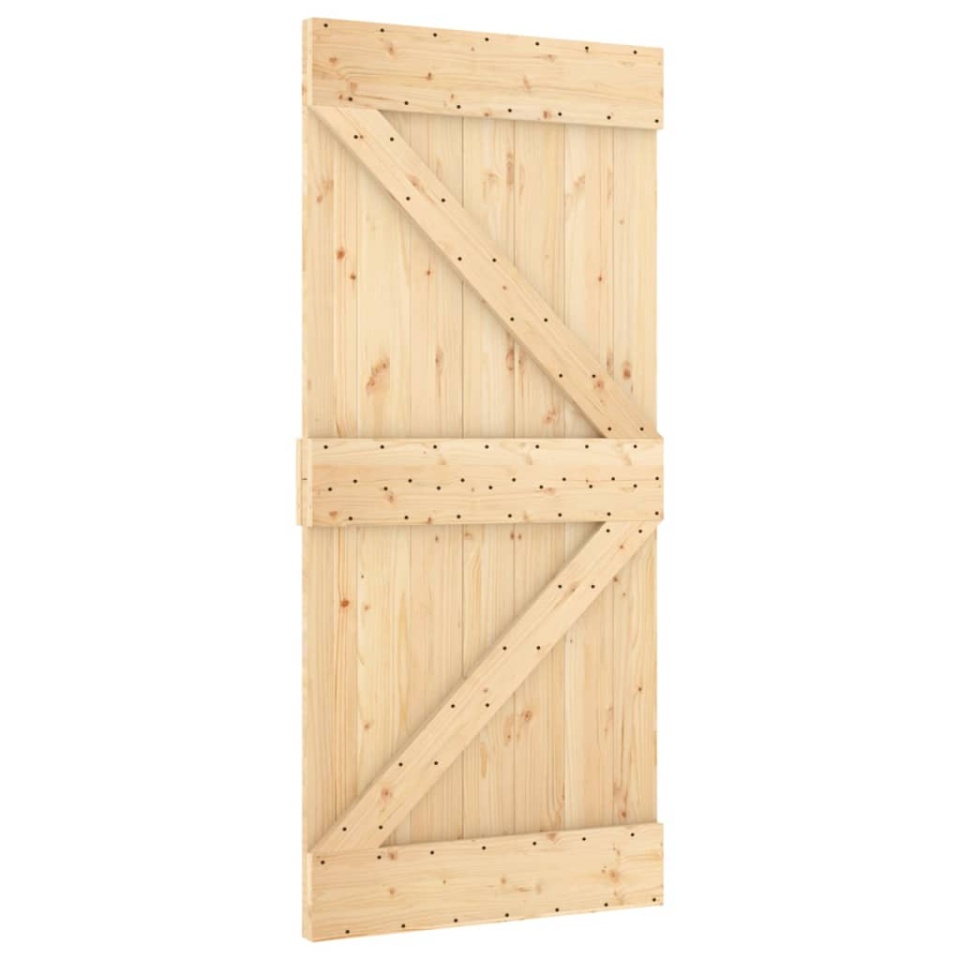 Ușă glisantă cu set feronerie, 90x210 cm, lemn masiv de pin - 2 | YEO