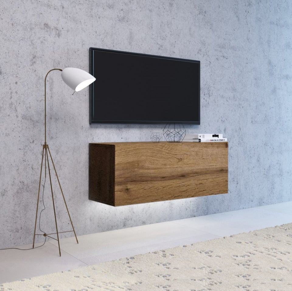 Vivo 01 Tv Stand + Led Oak Wotan