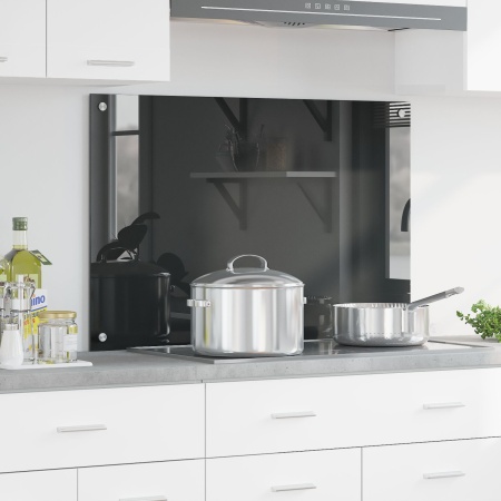 Bancheta pentru bucătărie Gri închis 90x60x0,6 cm Sticlă securizată