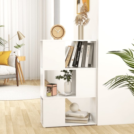 Bibliotecă/Separator cameră, alb, 60x24x94 cm, PAL
