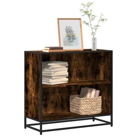 Bibliotecă, stejar fumuriu, 80,5x35x76 cm, lemn prelucrat