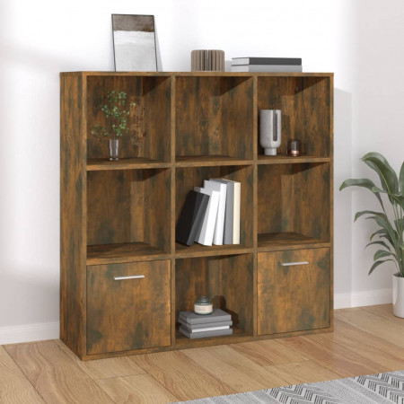 Bibliotecă, stejar fumuriu, 98x30x98 cm