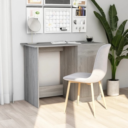 Birou, gri sonoma, 100x50x76 cm, lemn prelucrat