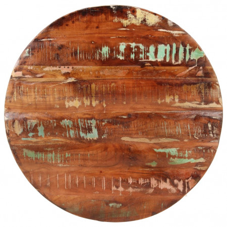 Blat de masă rotund, Ø 80x2,5 cm, lemn masiv reciclat