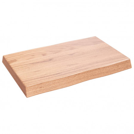 Blat masă, 60x40x6 cm, maro, lemn stejar tratat contur organic
