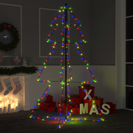 Brad Crăciun conic, 200 LED-uri, 98x150 cm, interior &amp; exterior - Img 1