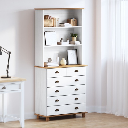 Bufet “ASKIM” alb 91x40x199.5 cm lemn masiv de pin, Bufet 'ASKIM'alb 91x30x104 cm lemn masiv de pin, Bufet cu sertare 'ASKIM'alb 91x40x95.5 cm lemn masiv de pin