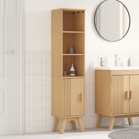 Cabinet de baie Maro 35x30x159 cm din lemn de pin masiv
