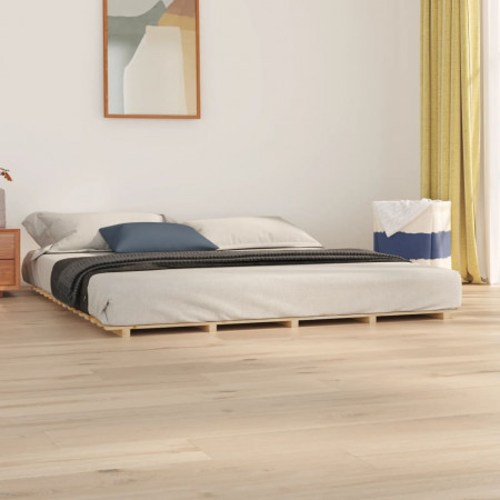 Cadru de pat, 160x200 cm, lemn masiv de pin - Img 1