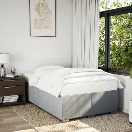 Cadru de pat, gri deschis, 120x200 cm, material textil