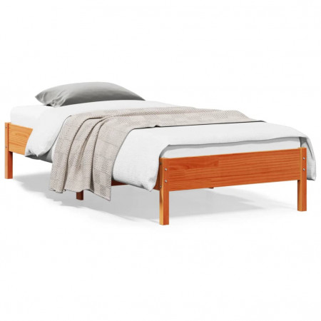Cadru de pat, maro ceruit, 100x200 cm, lemn masiv de pin