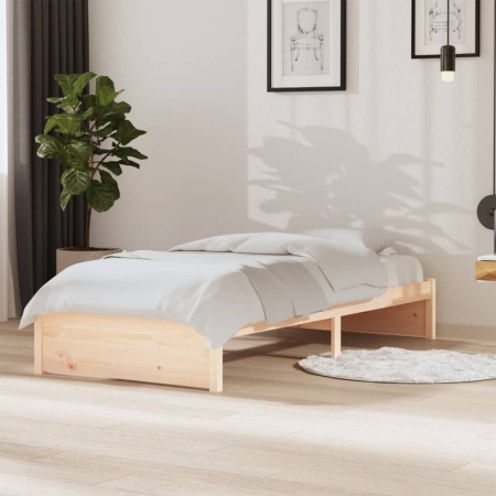 Cadru de pat single, 90x190 cm, lemn masiv