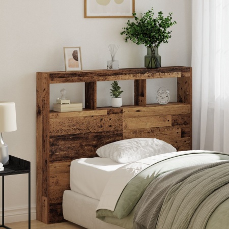 Cap de Pat Lemn Vechi 120 x 17 x 102 cm Cap de Pat Rustic Stocare