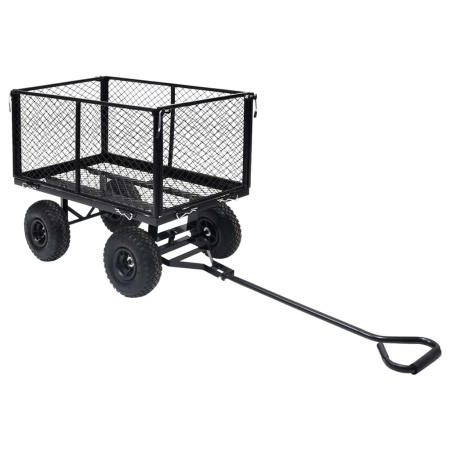 Cărucior manual de grădină, negru, 350 kg