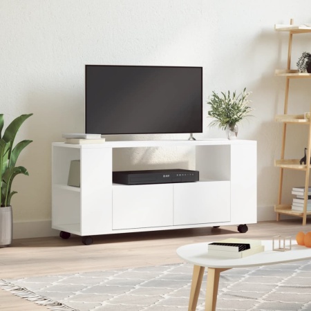Comodă TV, alb, 102x34,5x43 cm, lemn prelucrat