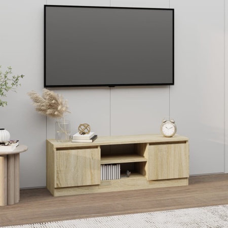 Comodă TV cu ușă, stejar sonoma, 102x30x36 cm