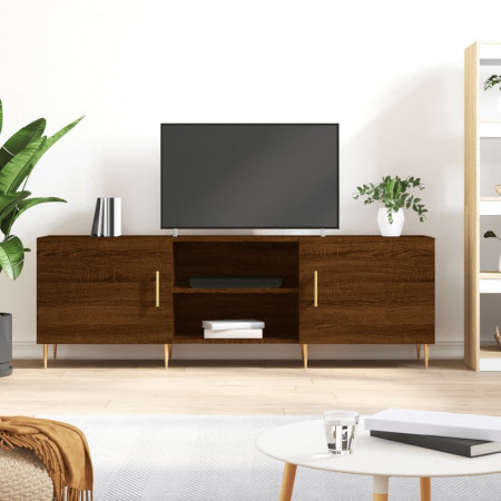 Comodă TV, stejar maro, 150x30x50 cm, lemn compozit