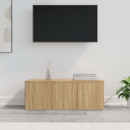 Comodă TV, stejar sonoma, 80x34x30 cm, lemn prelucrat