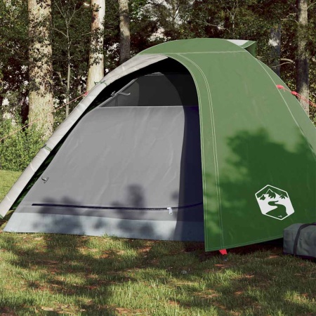 Cort de camping cupolă pentru 4 persoane, verde, impermeabil