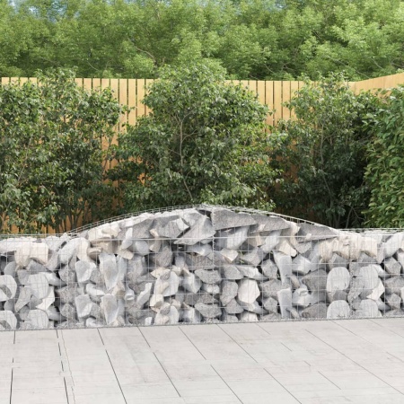 Coșuri gabion arcuite 6 buc, 400x50x60/80 cm, fier galvanizat