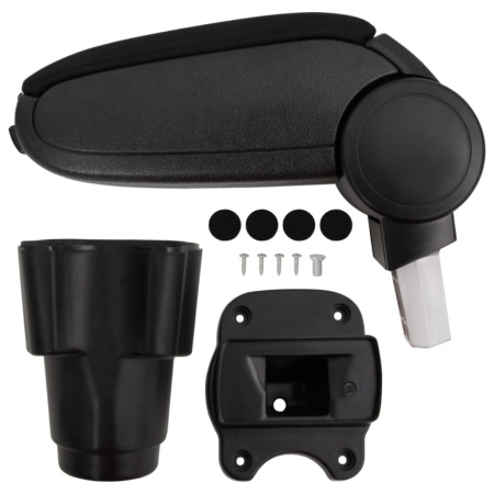 Cotieră auto, negru, 12x33x(34-50) cm ABS