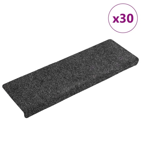 Covorașe scară autoadezive 30 buc Gri 65x21x4 cm