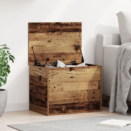 Cufăr de depozitare cu capac din lemn vechi 60x42x46 cm din lemn stratificat