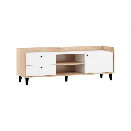 Dolce Dol-17 Tv Stand Sonoma Bright/White High Gloss
