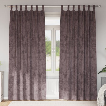 Draperii 2 buc cu inele maro 245x140 cm