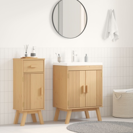 Dulap de bază pentru chiuvetă 114x43x73,5 cm Lemn masiv de pin