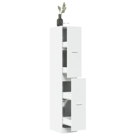 Dulap de farmacie, alb, 30x41x174,5 cm, lemn prelucrat