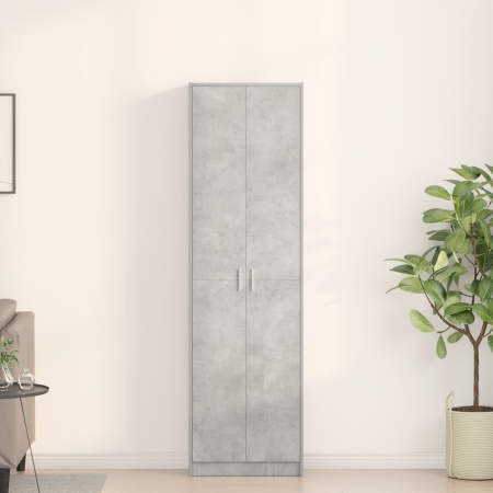 Dulap Gri Concret 55x25x189 cm din Lemn Ingineresc