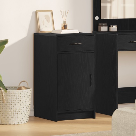 Dulap Negru Stejar 40x41x75 cm Lemn prelucrat