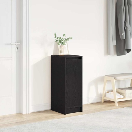 Dulap Pantofi Stejar Negru 29,5x34x76 cm Lemn prelucrat