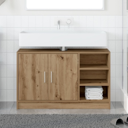 Dulap pentru chiuvetă din stejar artizanal 90x29x55 cm lemn prelucrat