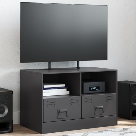 Dulap TV, negru, 67x39x44 cm, oțel - Img 1
