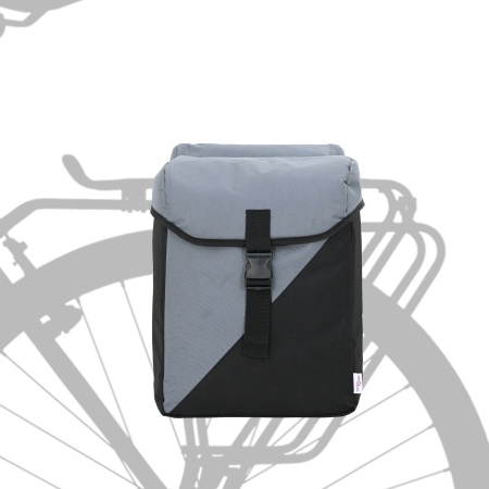 Geantă de bicicletă cu două genți 35L gri