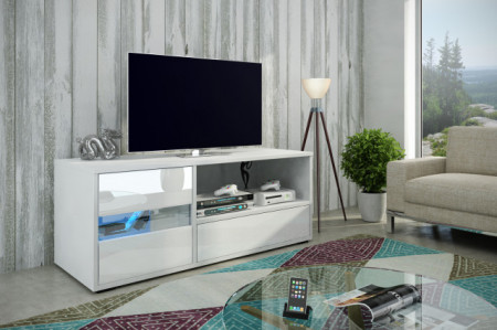 Global I (Comoda Tv) White/White High Gloss