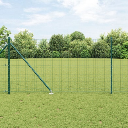 Împrejmuire Euro cu 13 Stâlpi Spike 1.2x25m Oțel galvanizat Verde
