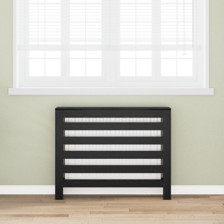 Încărcător de radiatoare stejar negru 104x20x82 cm lemn prelucrat