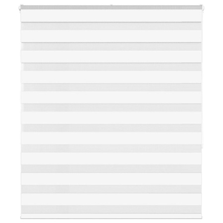 Jaluzea tip zebra alb lățime țesătură 115,9 cm poliester