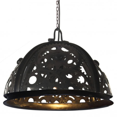 Lampă de tavan industrială cu lanț, model roată, 45 cm, E27