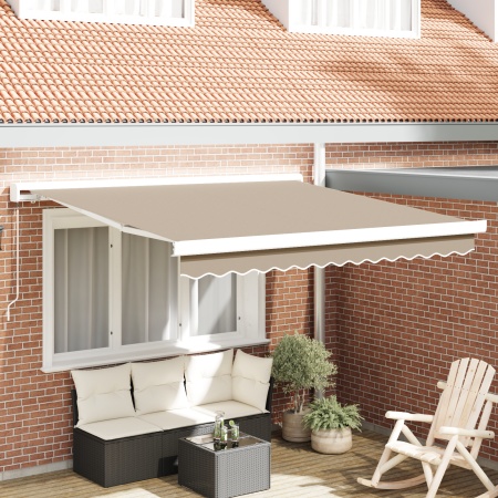 Marchiză manuală retractabilă Bej 300x250 cm, Țesătură de schimb pentru marchiză pentru cadru de 3x2.5 m Bej