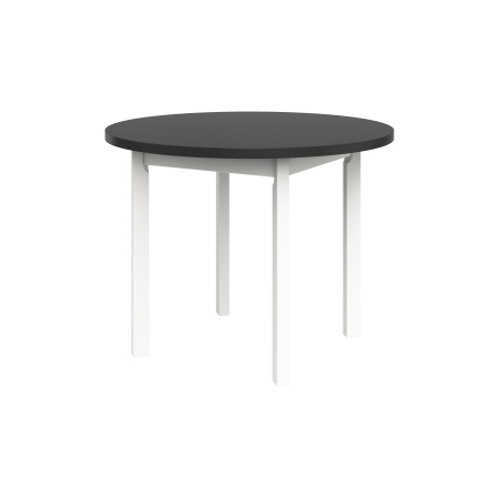 Masa living poli2 bg, alb/grafit, 100 x 100 x 76 cm, lemn masiv de pal/fag