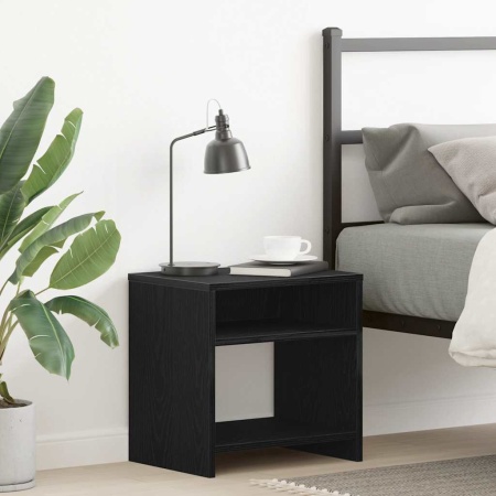 Noptiera stejar negru 40x30x40 cm lemn prelucrat
