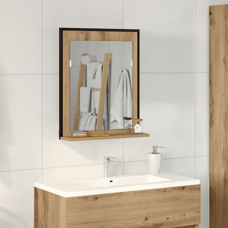 Oglindă baie Artisan Oak 50x12x60 cm Lemn prelucrat
