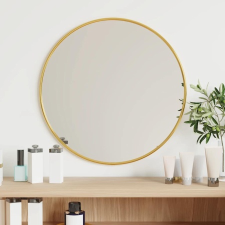 Oglindă de perete rotundă, auriu, Ø 40 cm