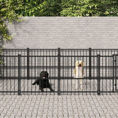 Padoc pentru câini de exterior, 7,51 m², oțel - Img 1