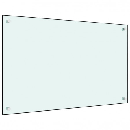 Panou antistropi de bucătărie, alb, 80x50 cm, sticlă securizată - Img 1